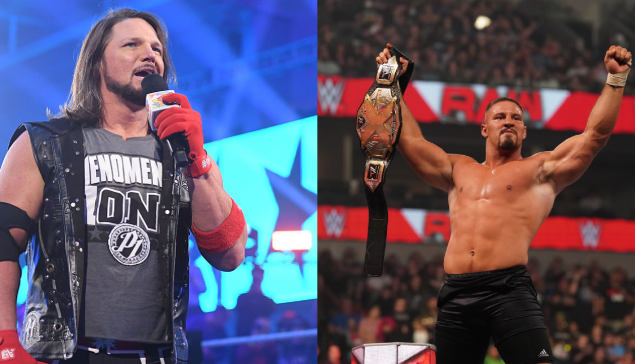 AJ Styles félicite Bron Breakker en coulisse lors du dernier épisode de RAW