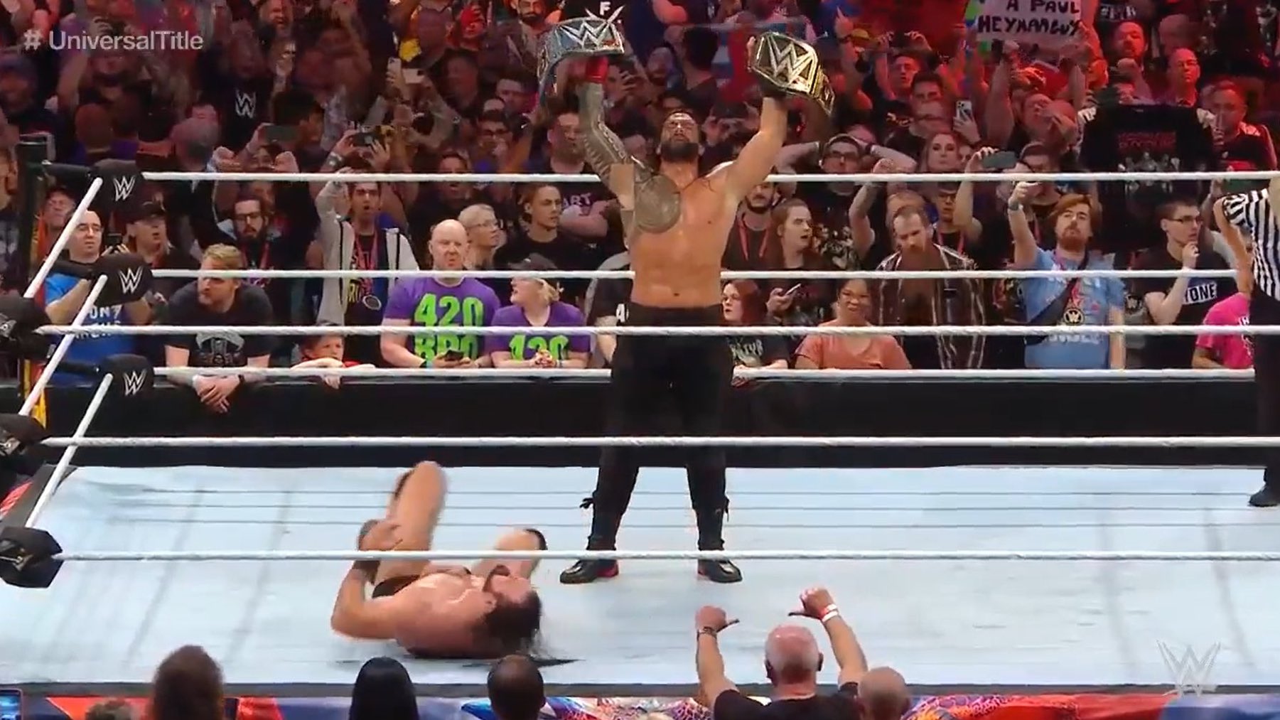 WWE Castle: Roman Reigns sconfigge McIntyre grazie al fratellino di USOS