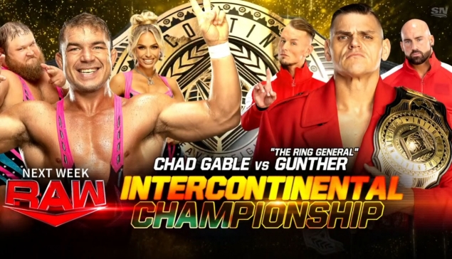 Gunther va défendre son championnat Intercontinental au WWE RAW de Québec