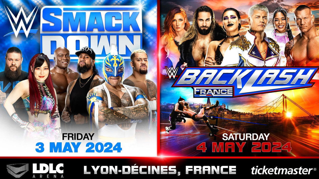 La vente de billets pour WWE SmackDown et Backlash 2024 à Lyon est