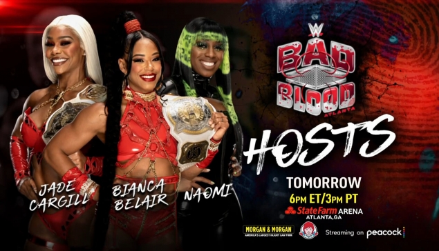 Naomi rejoint Bianca Belair et Jade Cargill en hosts de WWE Bad Blood 2024