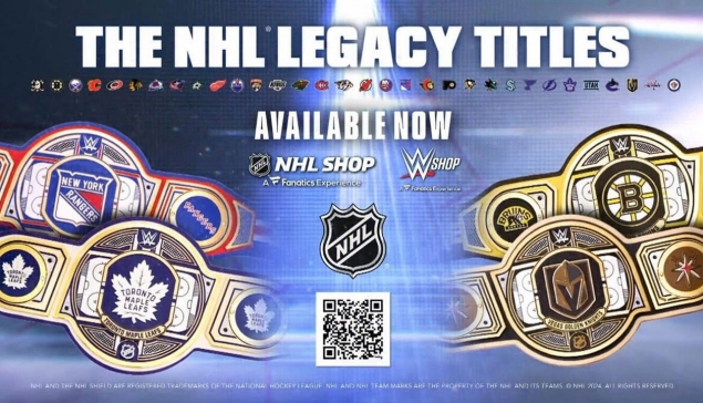 Les ceintures WWE en mode NHL débarquent sur le WWE Shop