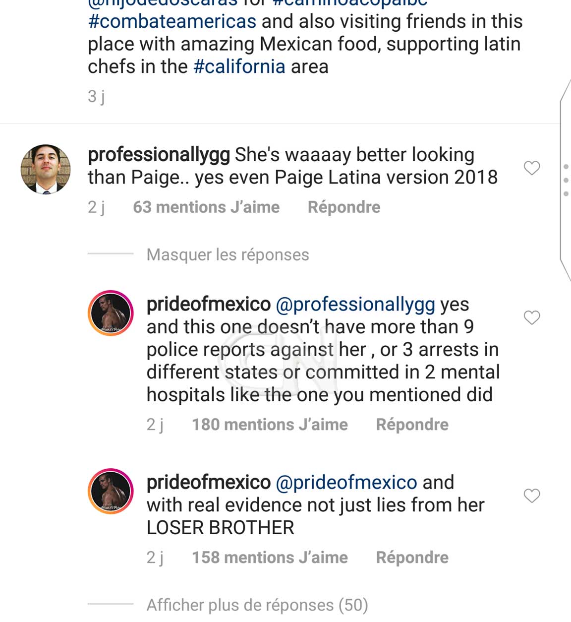Alberto El Patron insulte Paige